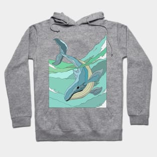 Whale-cartoon Hoodie